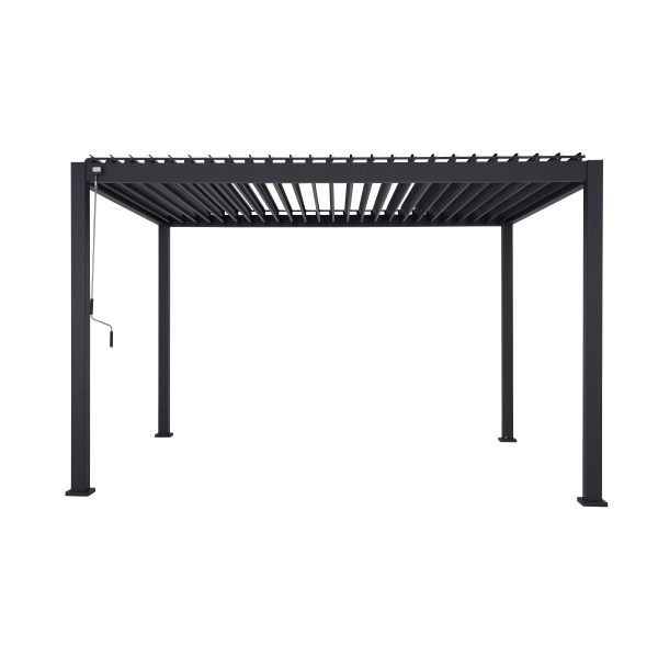 Pergola ogrodowa tarasowa MIRADOR Solid 80 - 3 x 4 m Antracyt